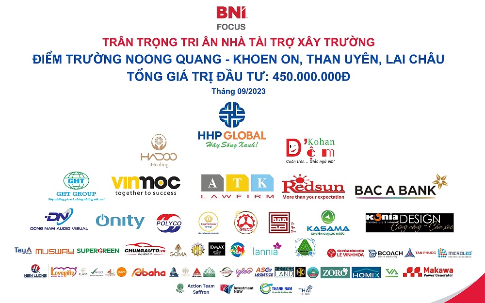 Red Sun tài trợ dự án xây trường vùng cao - Trường Noong Quang, Than Uyên, Lai Châu